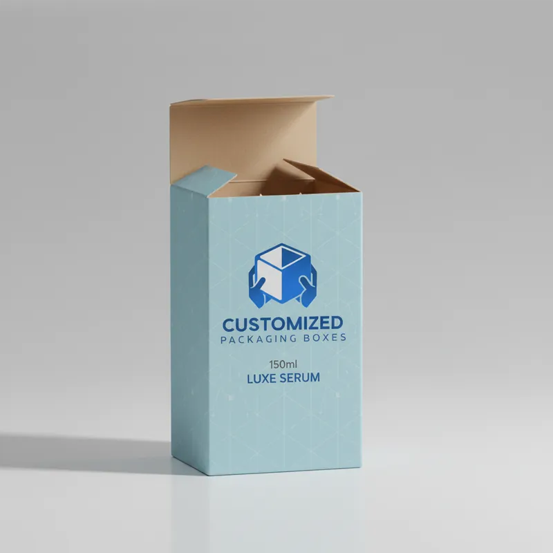 A 200ml bottle box packaging design, showcasing clean lines and a minimalist aesthetic for product presentation.
